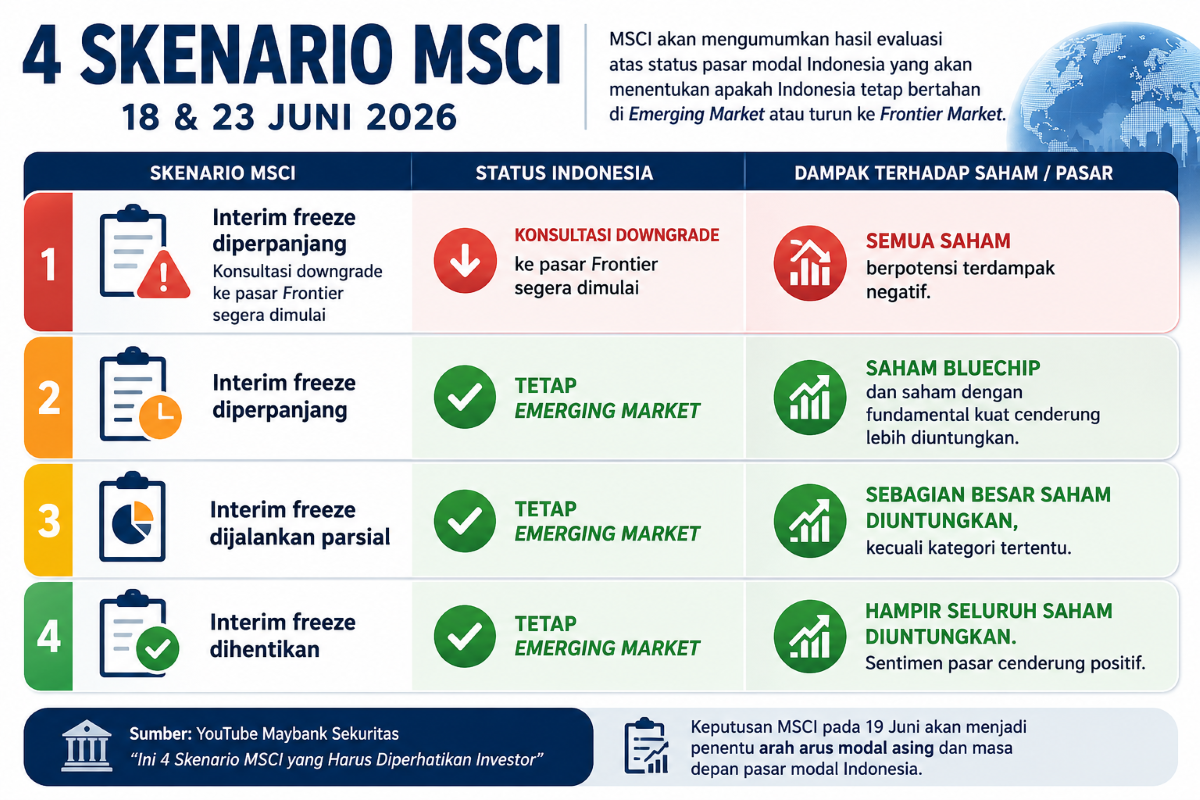 4 Skenario MSCI untuk pasar saham RI