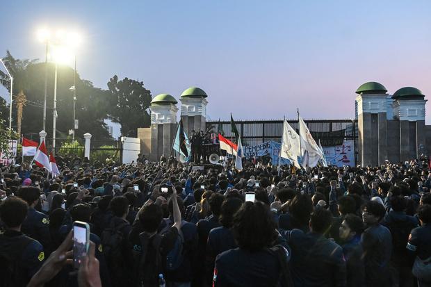 Unjuk rasa mahasiswa di Jakarta