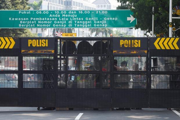 Pengamanan aksi unjuk rasa Majelis Perjuangan Rakyat di Jakarta