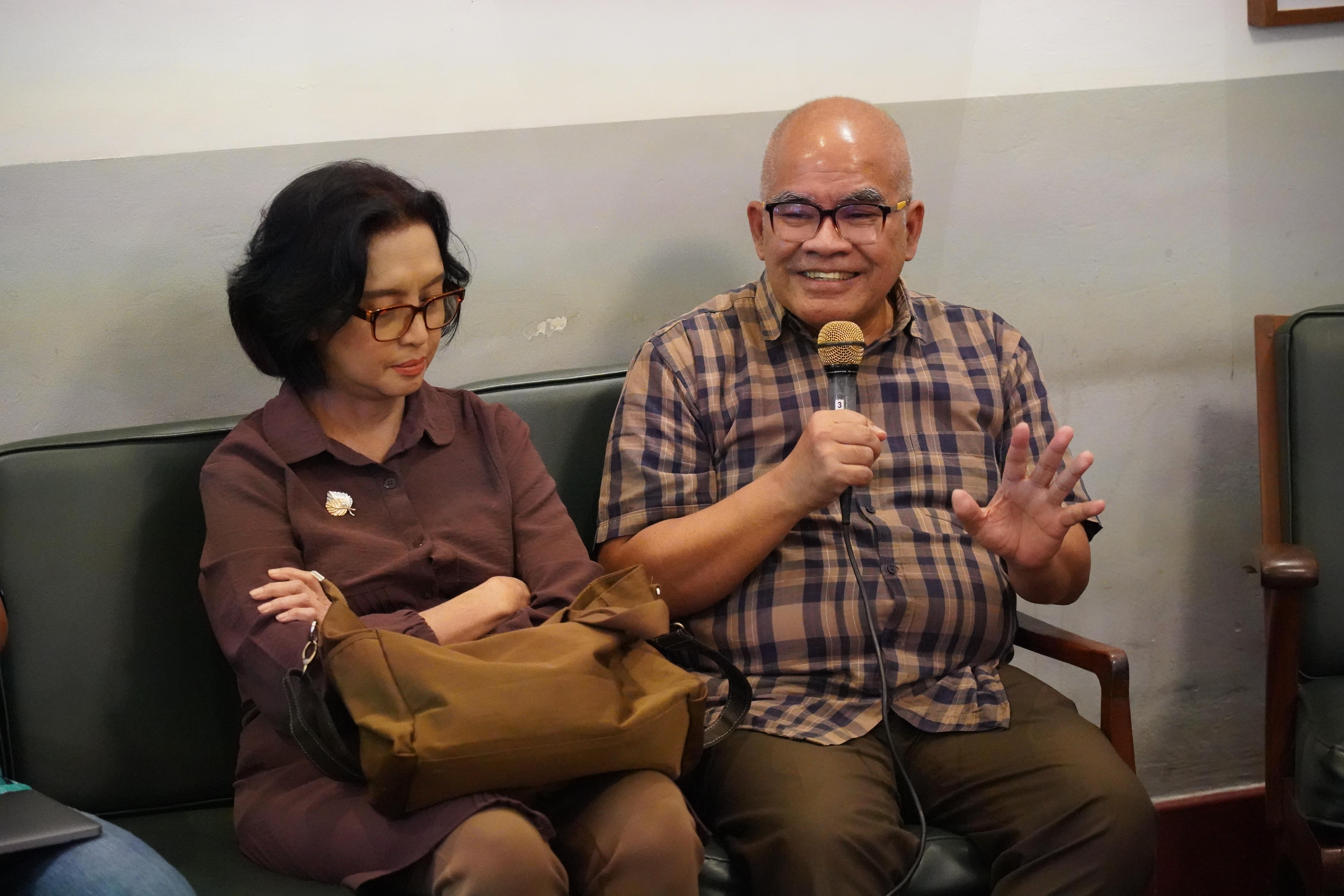 Konferensi pers kelompok perempuan anti kriminalisasi (Foto: Katadata/Fauza Syahputra)