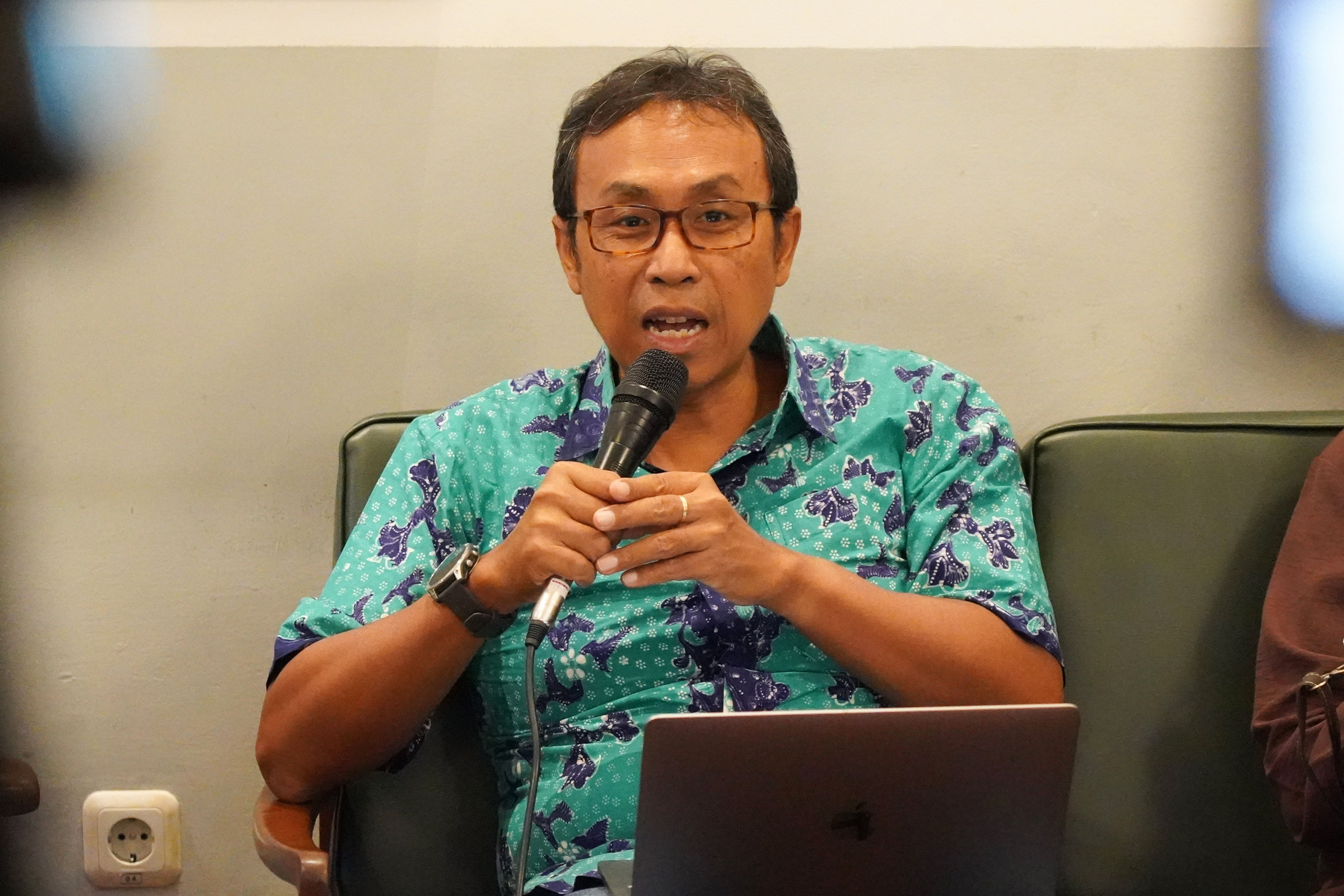 Konferensi pers kelompok perempuan anti kriminalisasi (Foto: Katadata/Fauza Syahputra)