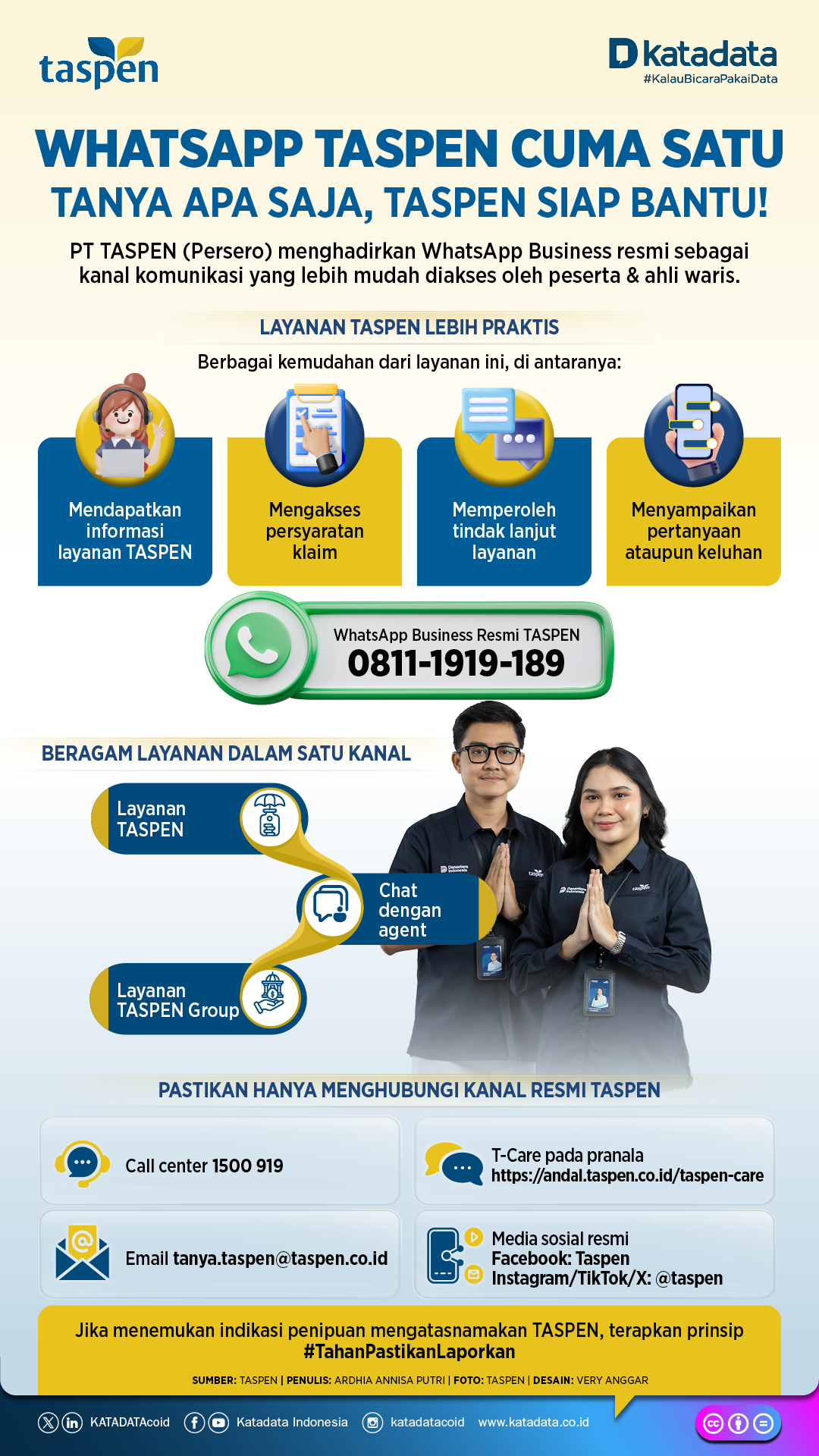 Tanya Apa Saja ke TASPEN Lewat WhatsApp Resmi TASPEN