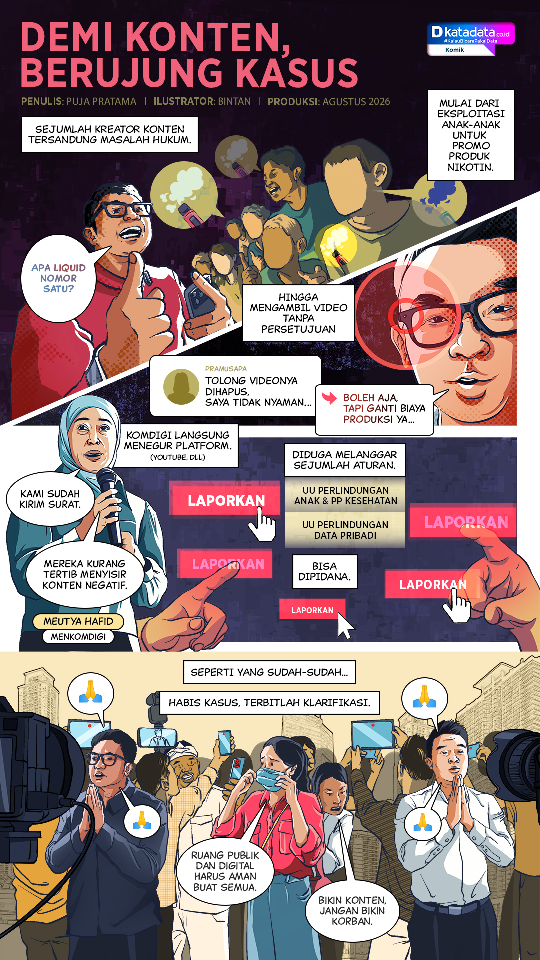 KOMIK: Demi Konten, Berujung Kasus