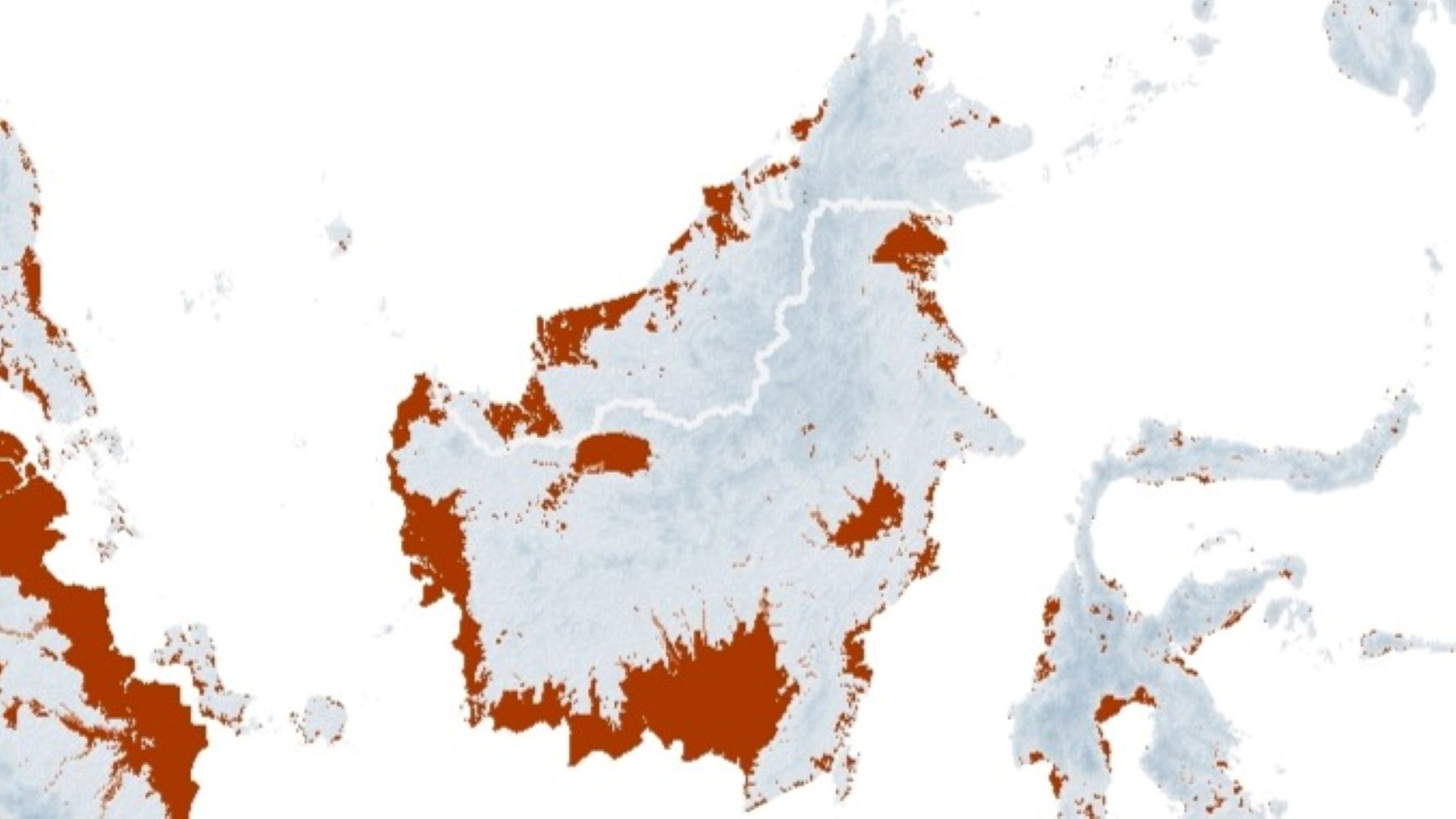Peta lahan gambut Borneo