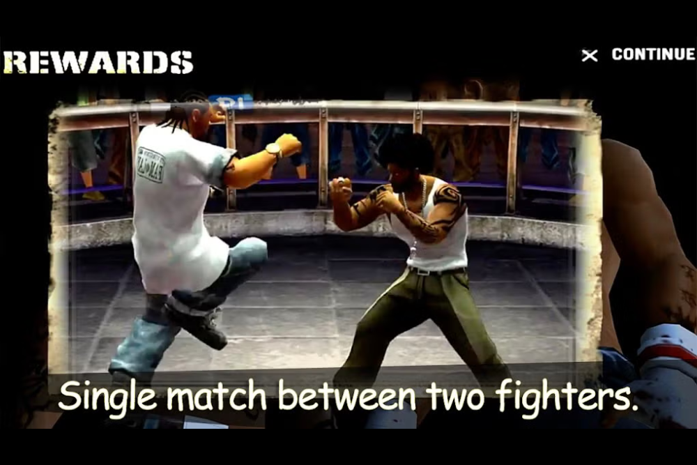 Battle dua karakter dalam mode single match Def Jam: Fight for NY.