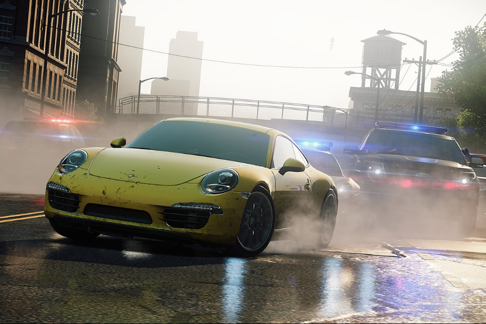 Gameplay Need for Speed: Most Wanted saat dikejar polisi..