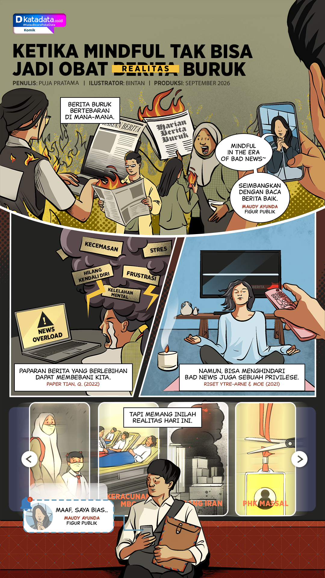 KOMIK: Ketika Mindful Tak Bisa Jadi Obat Realitas Buruk 