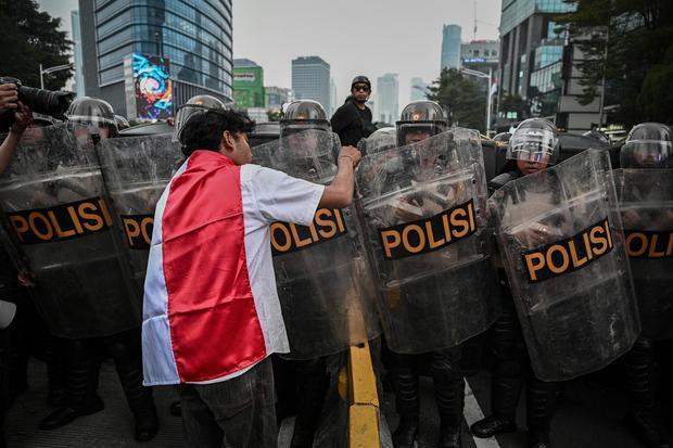Unjuk rasa mahasiswa di Jakarta