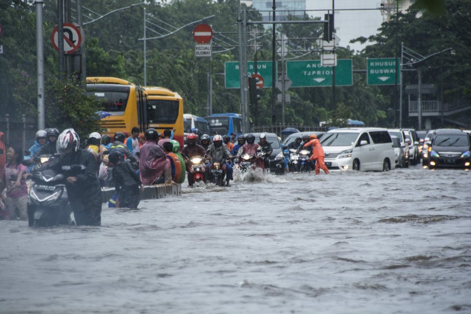banjir jakarta, titik rawan banjir di jakarta, lokasi rawan banjir, daftar lokasi rawan banjir di jakarta, Polda Metro Jaya, rekayasa lalu lintas