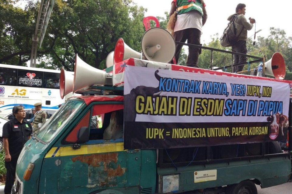 Demonstrasi Pekerja Freeport Indonesia