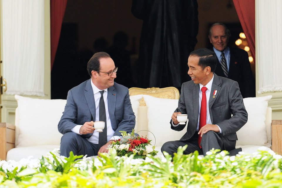 Presiden Jokowi dengan Presiden Perancis Francois Hollande