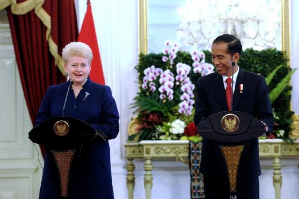 Jokowi dan Presiden Lithuania Dalia Grybauskaitè