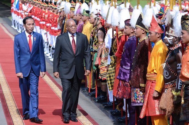 Presiden Jokowi bertemu Presiden Afrika Selatan