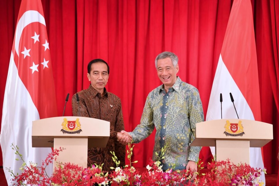 Presiden Jokowi dan Perdana Menteri Singapura Lee Hsien Loong