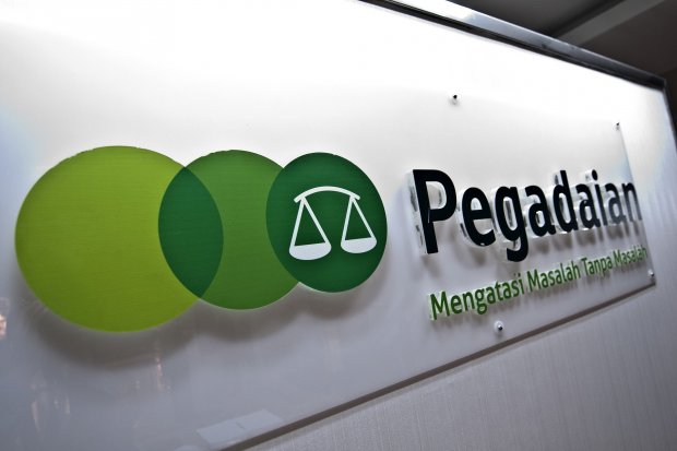 Ilustrasi, logo Pegadaian. BUMN sektor keuangan, Pegadaian, baru saja menjalin kerja sama dengan 4 BUMN DKI Jakarta.