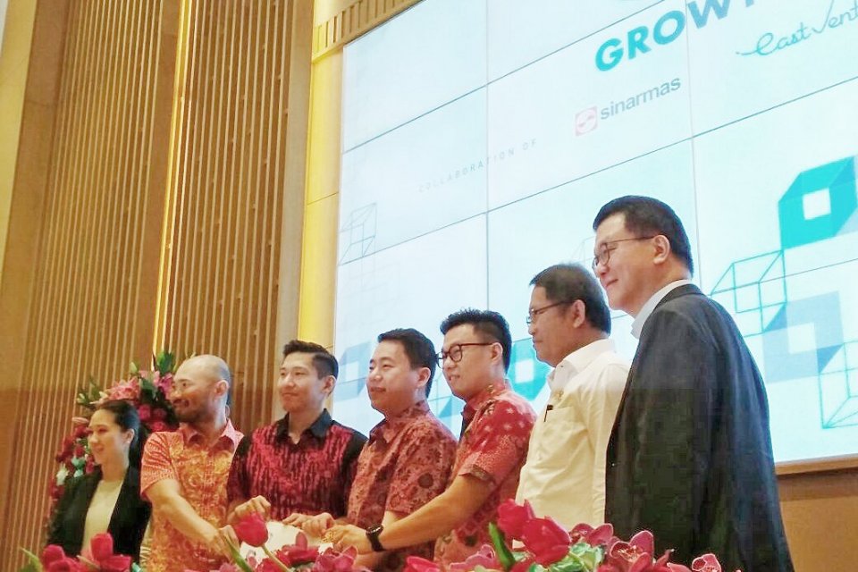 Peluncuran EV Growth, modal ventura hasil patungan Sinarmas, East Ventures dan Yahoo Japan di Jakarta, Kamis (22/3).