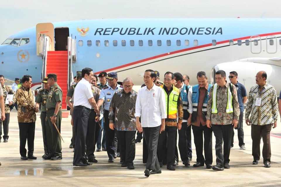 Pesawat Kepresidenan mendarat di Bandara Internasional Jawa Barat