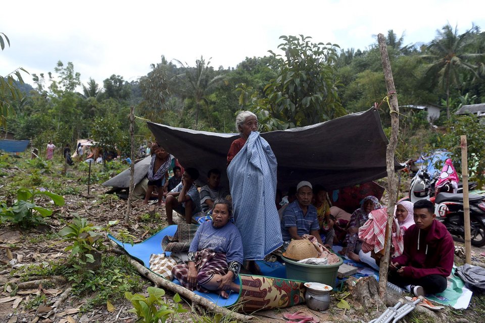 Pengungsi gempa Lombok