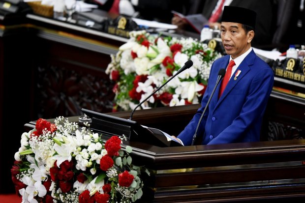Presiden Joko Widodo di Sidang Tahunan MPR 2018
