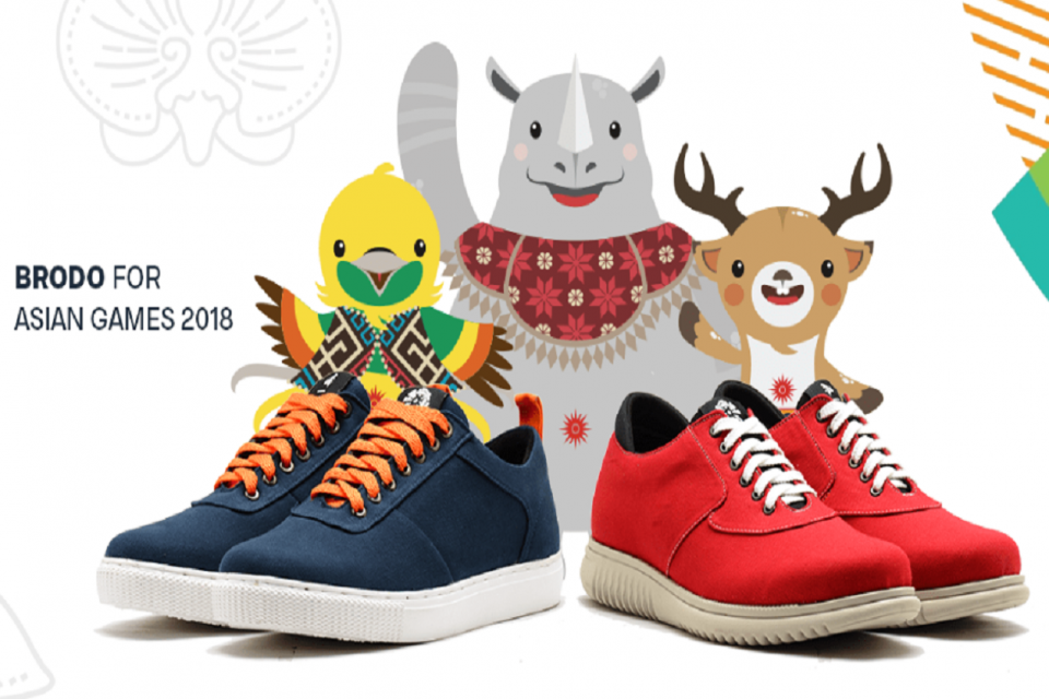 Sepatu Brodo sebagai merchandise Asian Games 2018. Foto: Brodo