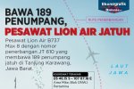 Bawa 189 Penumpang, Pesawat Lion Air Jatuh
