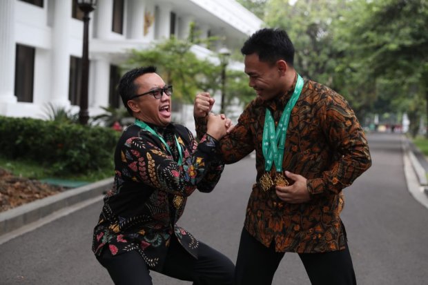 Menpora dan Eko Yuli