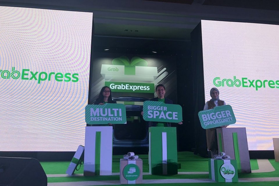 Peluncuran GrabExpress Car di Jakarta, Rabu (28/11).