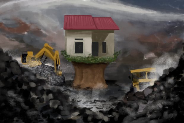 Ilustrasi penambangan batu bara ilegal.