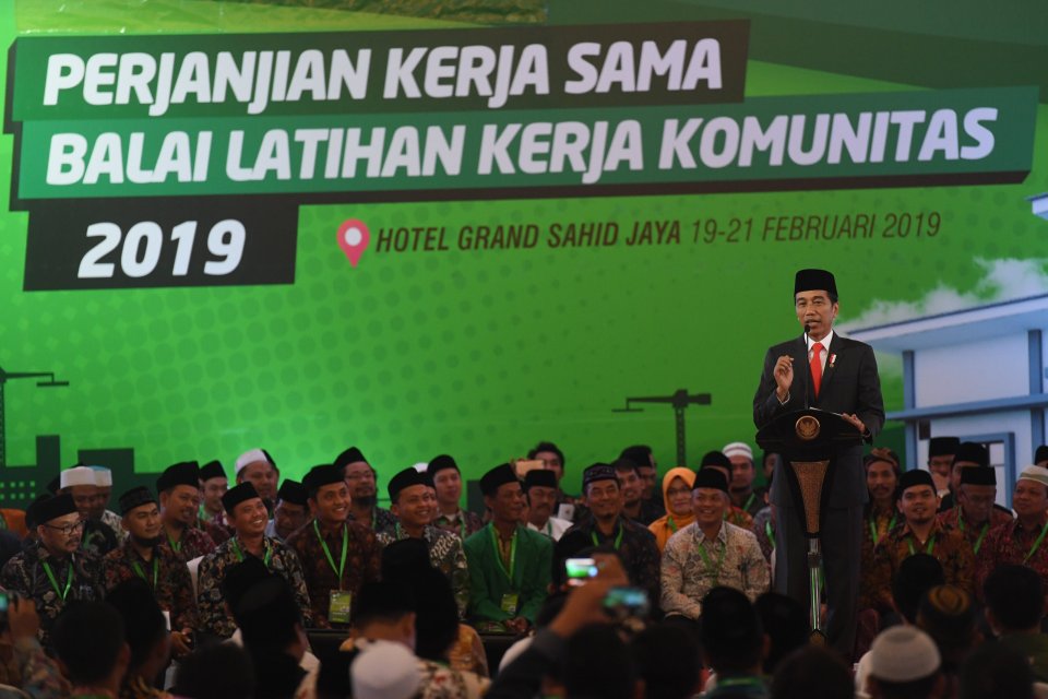 Presiden Joko Widodo di Perjanjian Kerja Sama BLK