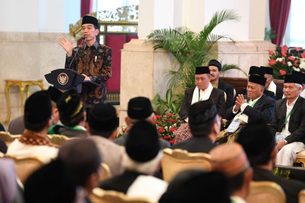 Presiden Joko Widodo bertemu para ulama dan pemimpin pondok pesantren se-Jawa Barat