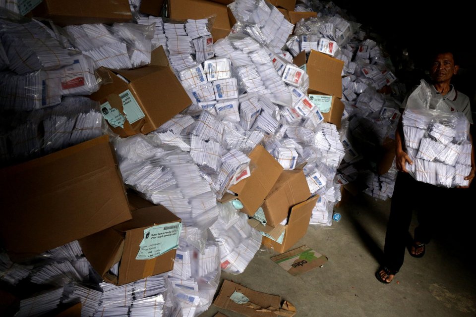 surat suara tercoblos di Malaysia