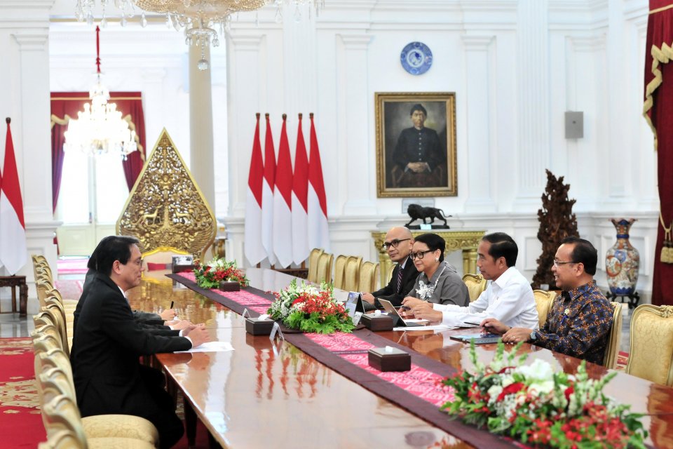 Presiden Jokowi bertemu Menlu Thailand Don Pramudwinai
