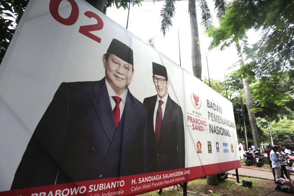 Suasana rumah BPN Prabowo dan Sandiaga Uno di Kartanegara, Jakarta Rabu (17/4/2019).