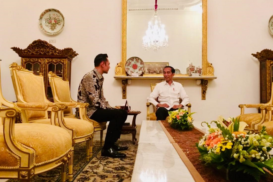 AHY bertemu Presiden Jokowi di Istana Merdeka, Kamis (2/5). 