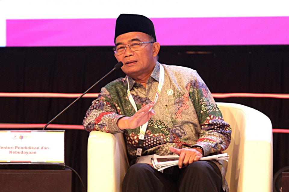 Muhadjir Effendy, Menteri Pendidikan dan Kebudayaan dalam acara Musrenbangnas 2019 di hotel Shangri - La, Jakarta Pusat (9/5). 