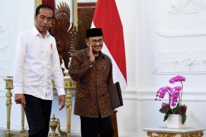 Presiden Joko Widodo bertemu BJ Habibie