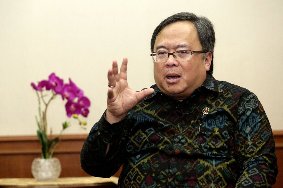 Bambang Brodjonegoro selaku Menteri Badan Perencanaan Pembangunan Nasional.