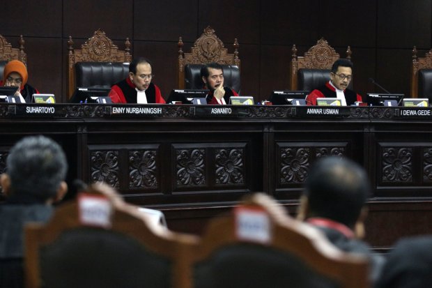 MK Tolak Dalil Prabowo-Sandiaga, Sidang Putusan MK