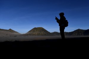 Wisatawan di Gunung Bromo