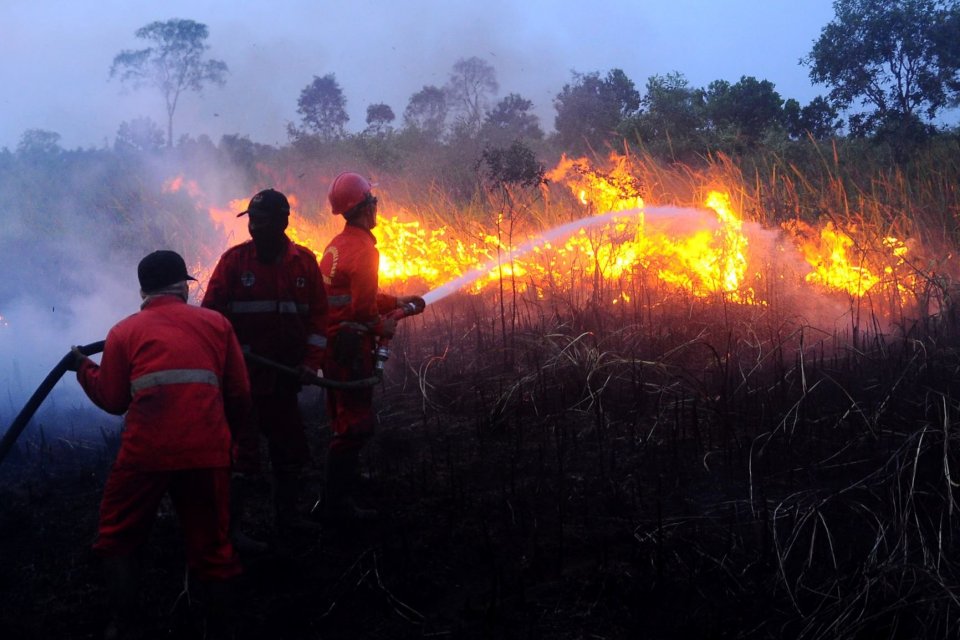 kebakaran hutan dan lahan, kabut asap, upaya pemadaman karhutla, racun api, waterbomb, hujan buatan