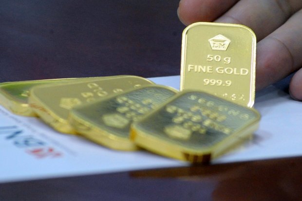 Tensi perang dagang AS dan Tiongkok mereda, harga emas Antam turun Rp 10 ribu menjadi Rp 765 ribu per gram.