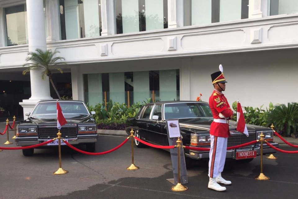 Mobil Dinas Presiden Cadillac Fleetwood dipamerkan saat perayaan 17 agustus di istana negara, pernah jadi Mobil Dinas Soeharto