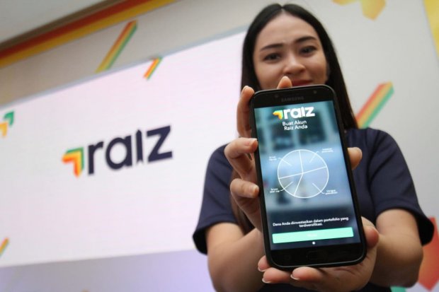 Peluncuran aplikasi Raiz Invest di Jakarta, Jumat (23/8).