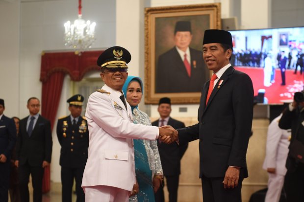 Jokowi melantik wakil gubernur sulawesi tengah yang tiga tahun kosong