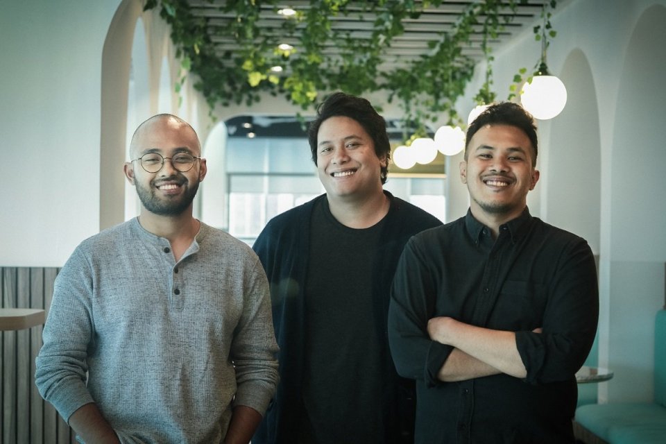 (kiri ke kanan) CEO & Co-Founder Sampingan Wisnu Nugrahadi, CCO & Co-Founder Sampingan Margana Mohamad, dan Co-Founder Sampingan Dimas Pramudya Putra. Startup Sampingan dapat suntikan modal US$ 1,5 juta.
