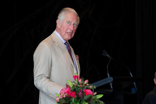 Pangeran Charles di Christchurch Cathedral, Selandia Baru, Jumat (22/11/2019).