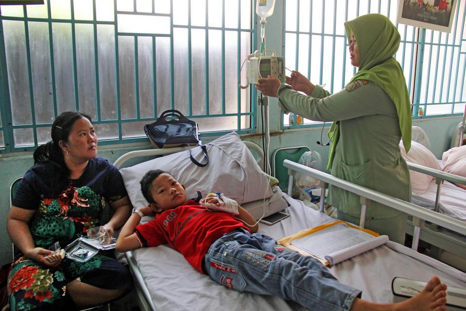 Ilustrasi seorang anak sedang menjalani perawatan di Rumah Sakit.