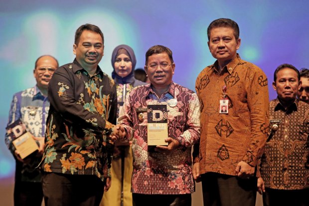 Suasana Malam Penghargaan Indeks Kelola 2019, dengan tema Kinerja dan Efektivitas Pengelolaan APBD, Jakarta, Kamis, (28/11/2019).