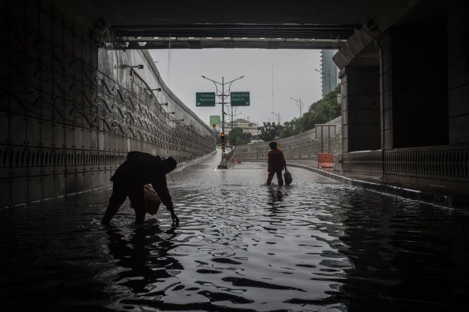 banjir Jakarta, lokasi banjir, polda metro