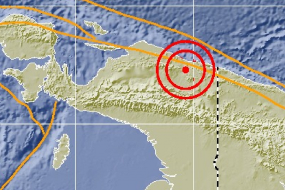 Gempa 6,3SR terjadi di Jayapura, Papua, pada Sabtu (18/1) malam.